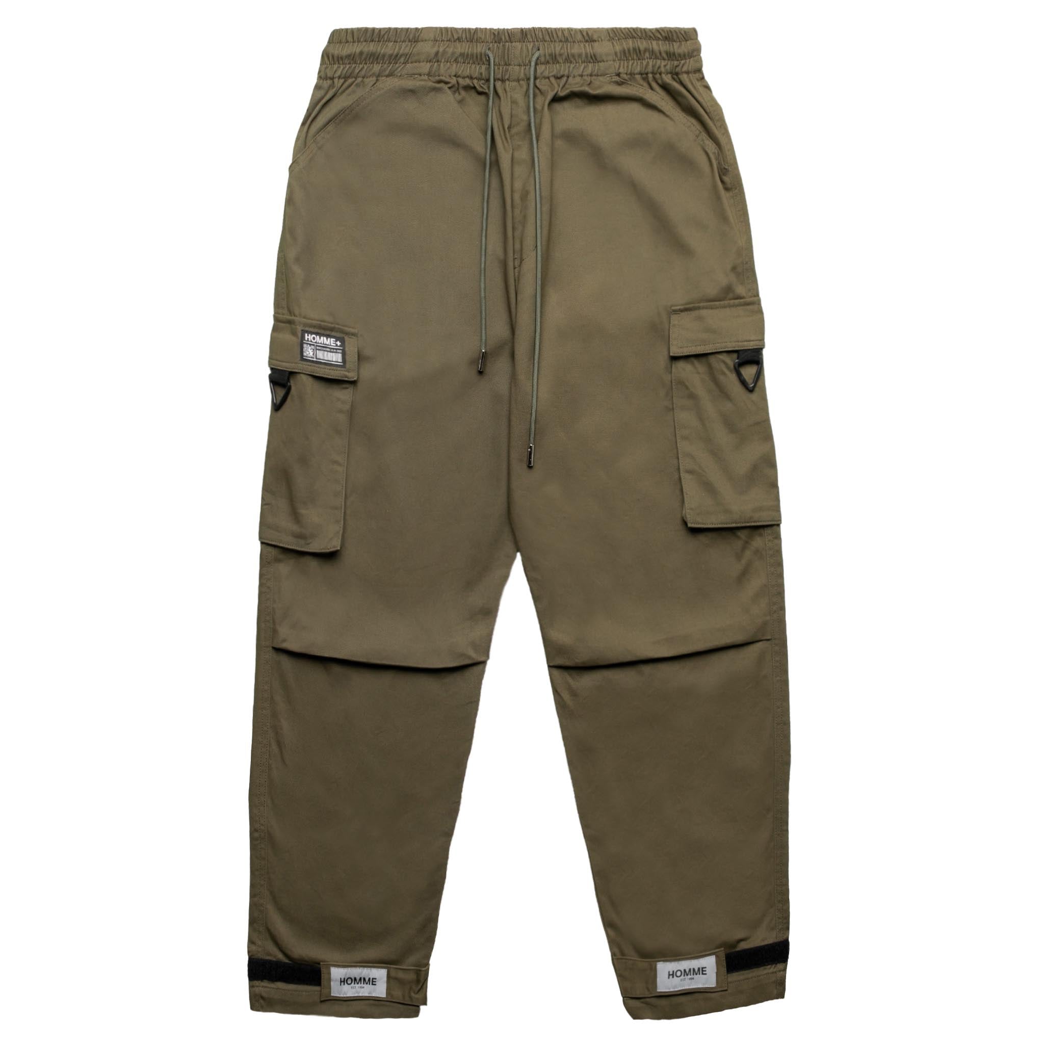 HOMME+ Reflective Strap Tech Cargo Pants Army