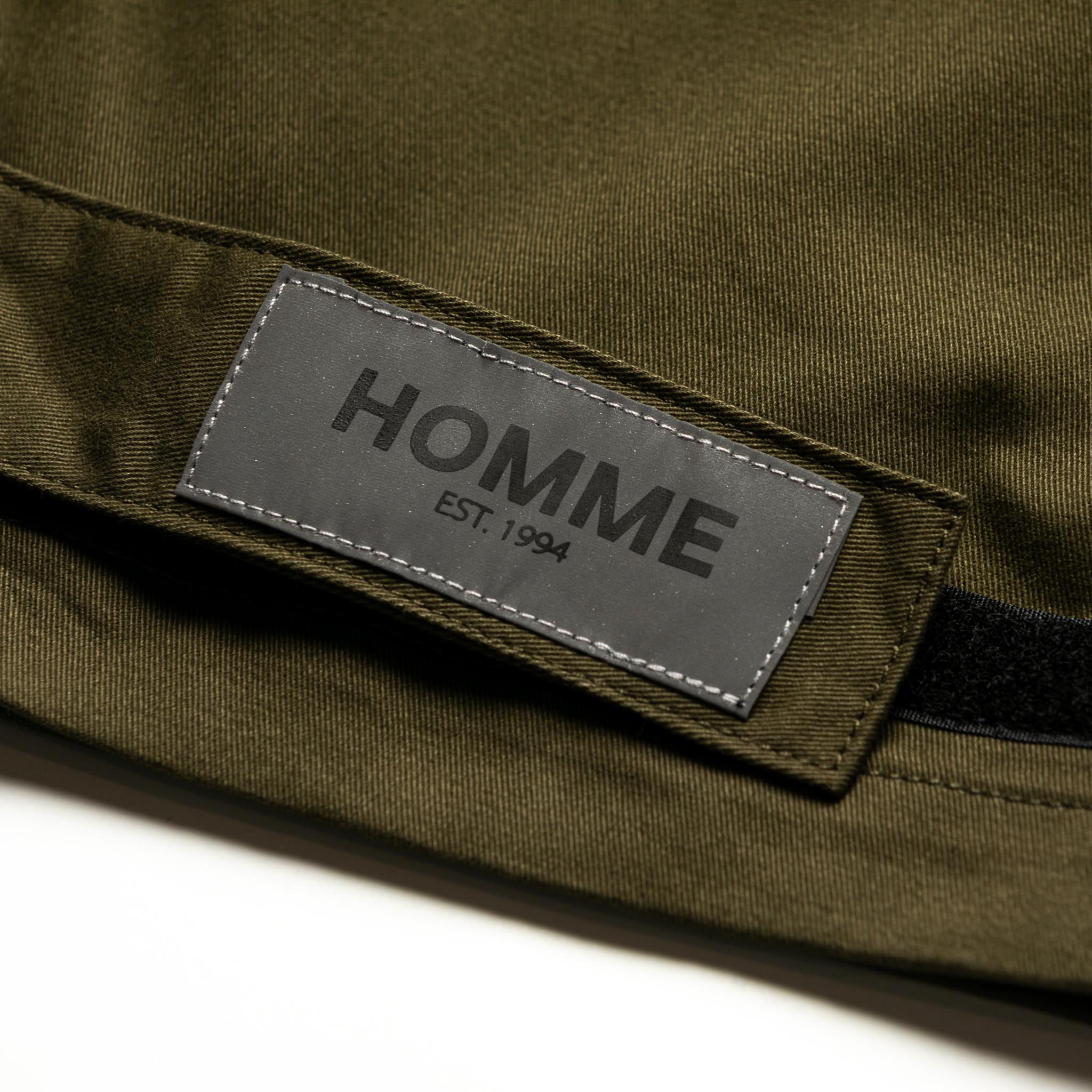 HOMME+ Reflective Strap Tech Cargo Pants Army