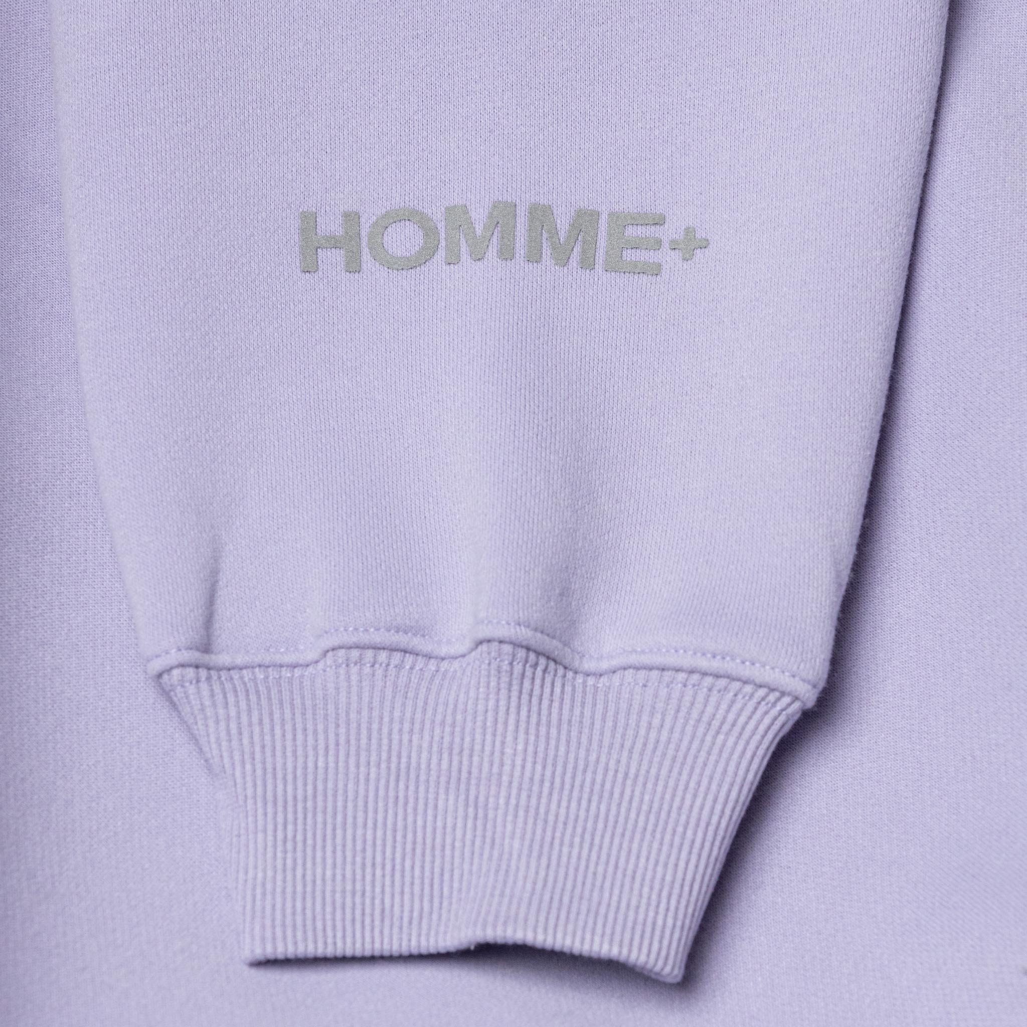 HOMME+ Heavyweight Atelier Embroidery Hoodie Lilac