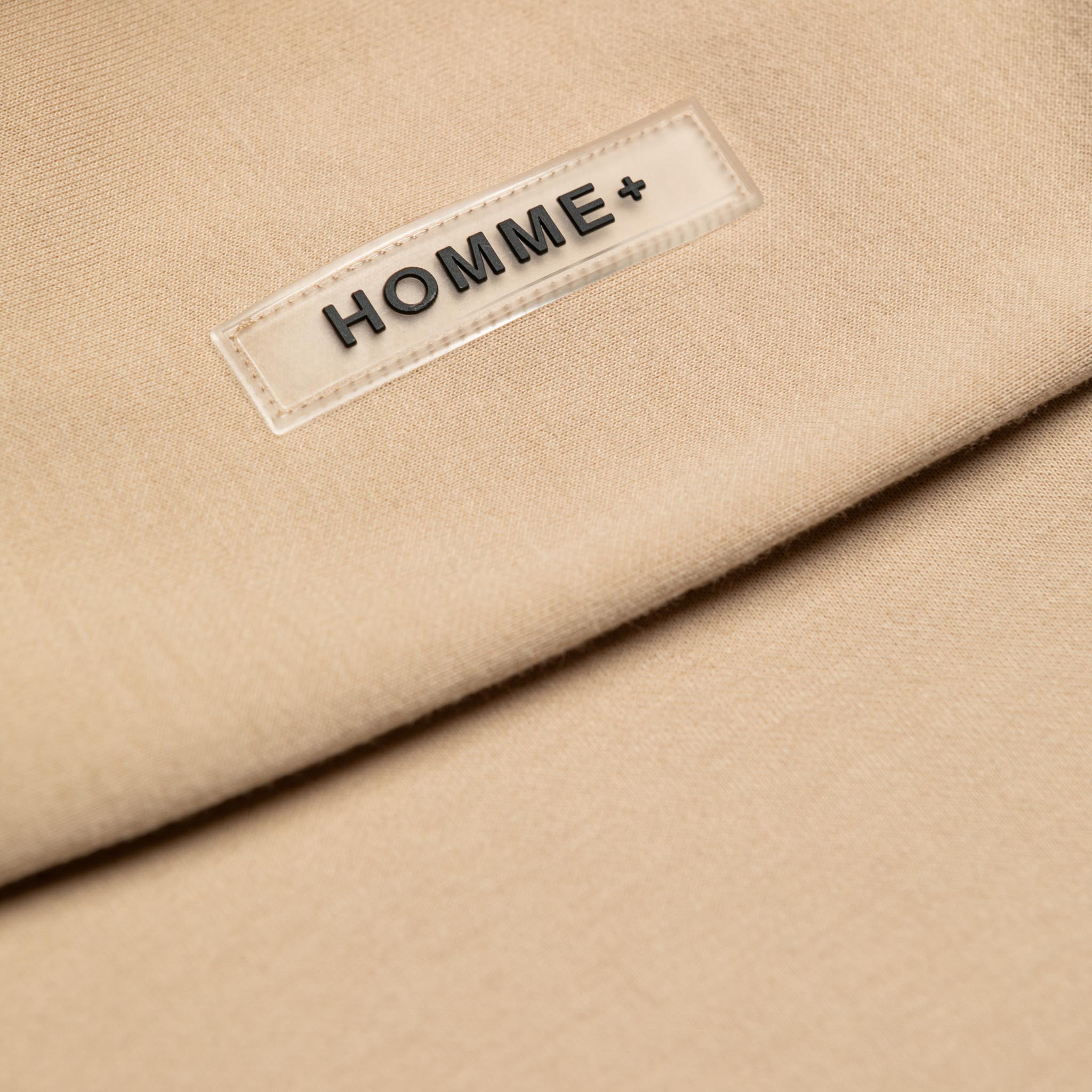 HOMME+ 'ESSENTIAL' Lightweight Oversized Pocket Hoodie Beige