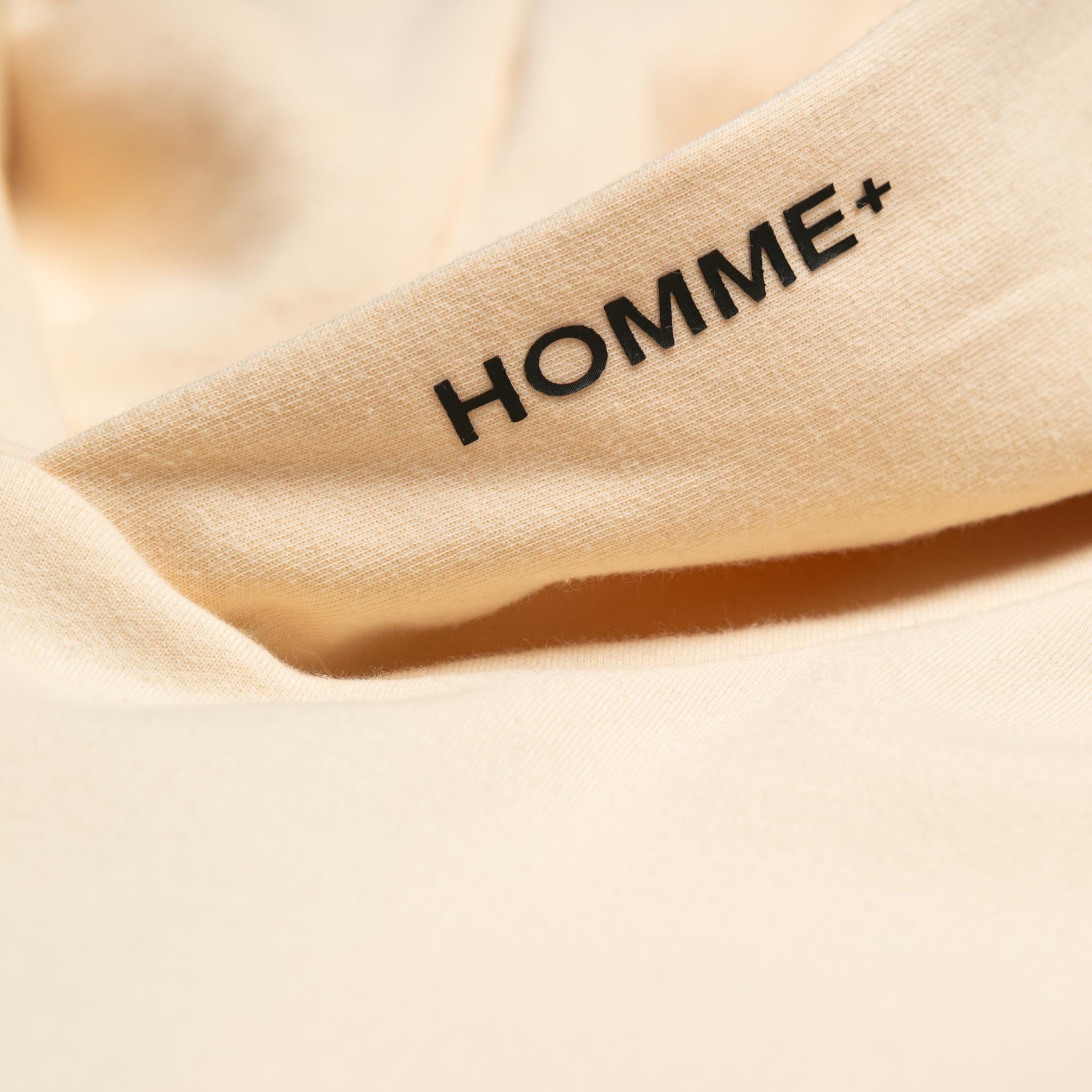 HOMME+ 'ESSENTIAL' Lightweight Oversized Pocket Hoodie Light Beige