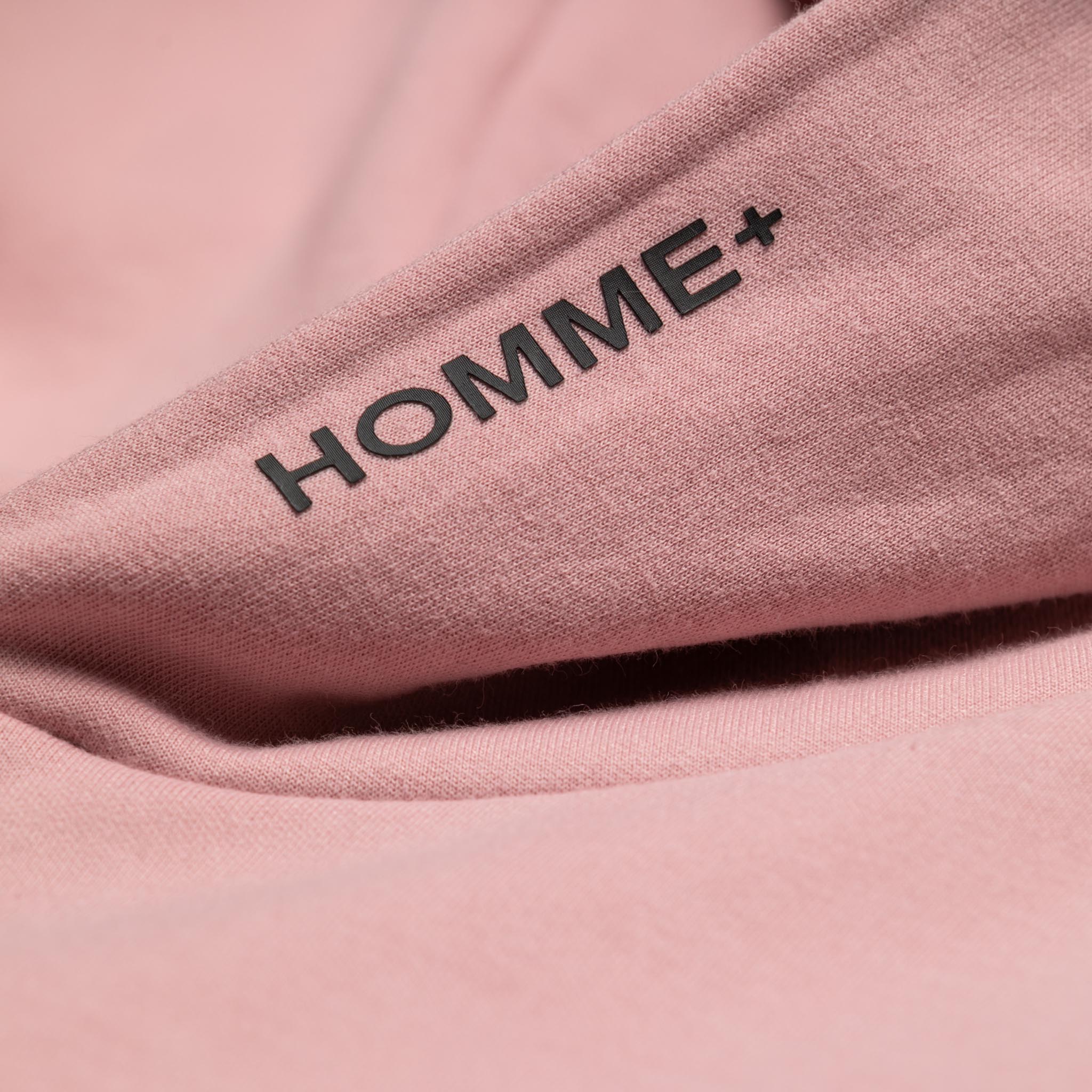 HOMME+ 'ESSENTIAL' Lightweight Oversized Pocket Hoodie Dusty Pink