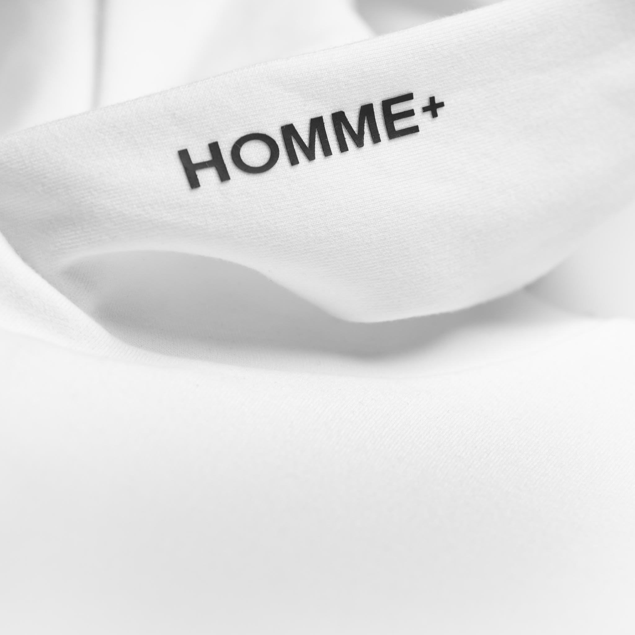 HOMME+ 'ESSENTIAL' Lightweight Oversized Pocket Hoodie Off White