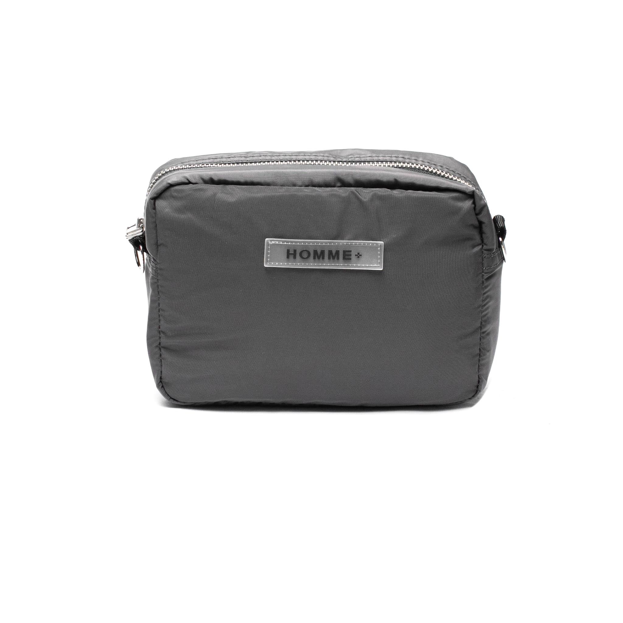 HOMME+ Rubber Logo Side Bag Charcoal