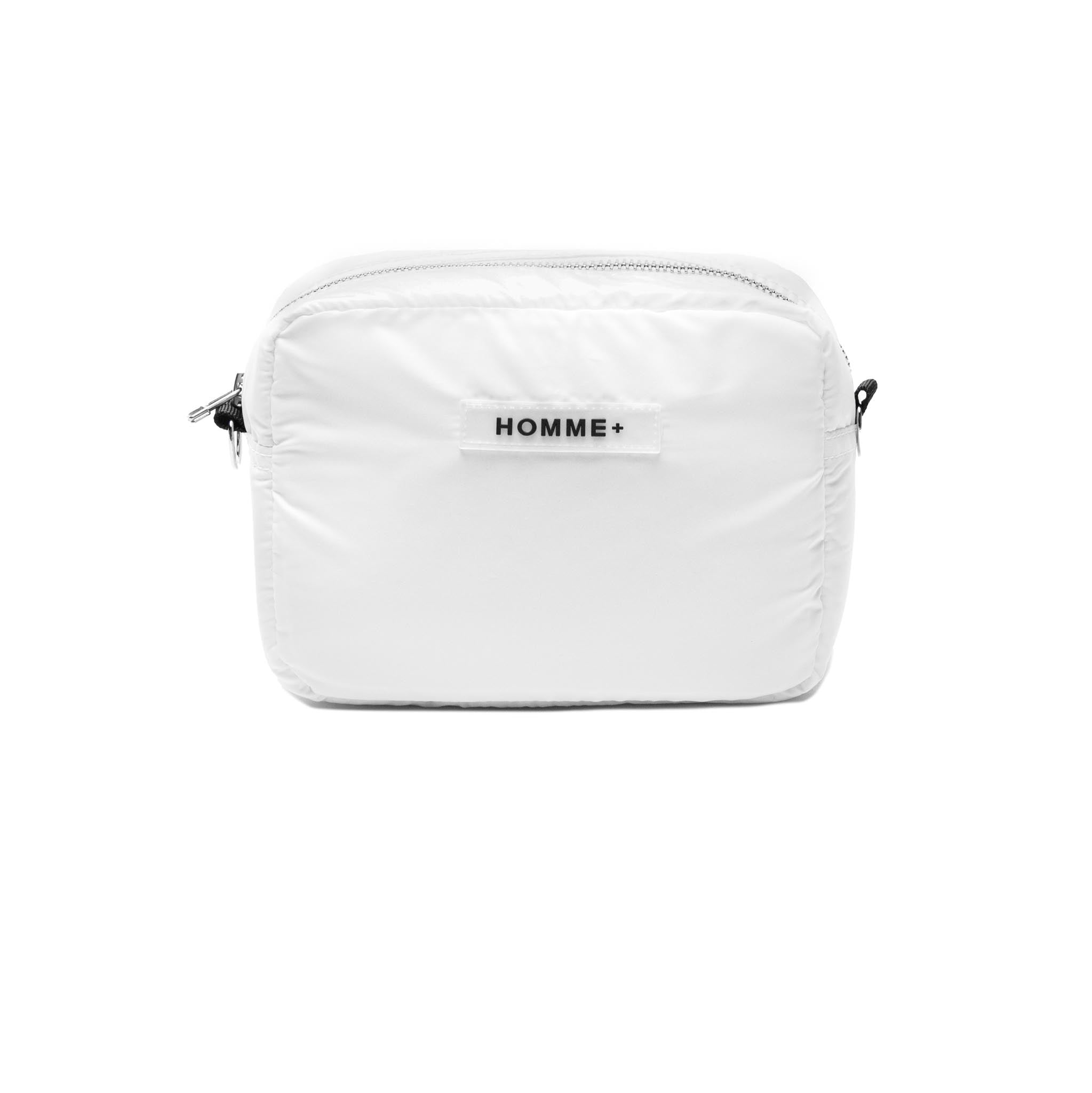 HOMME+ Rubber Logo Side Bag White