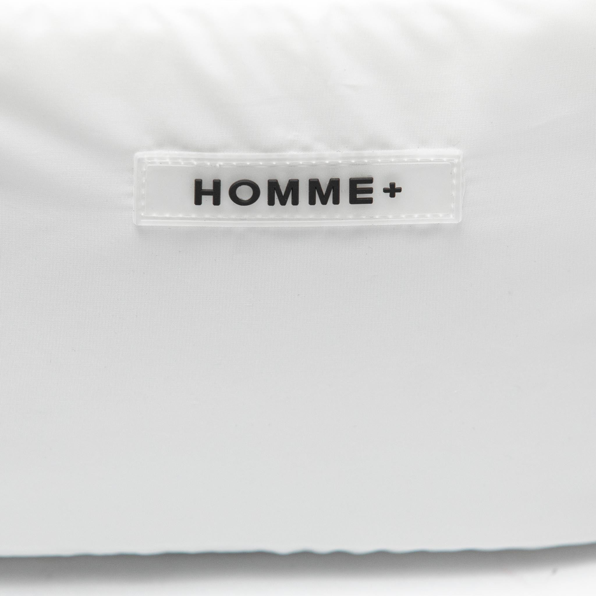 HOMME+ Rubber Logo Side Bag White