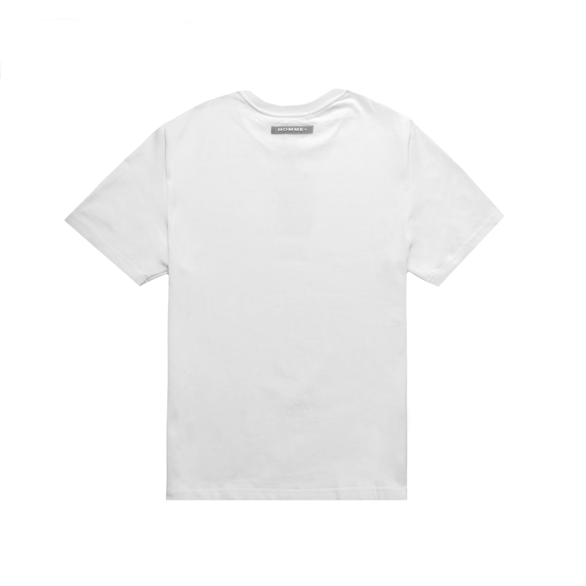 HOMME+ Jersey Patch Tee White