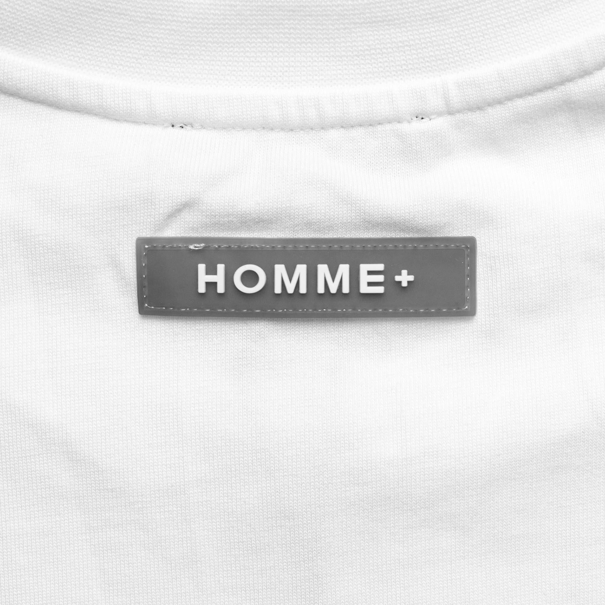 HOMME+ Jersey Patch Tee White