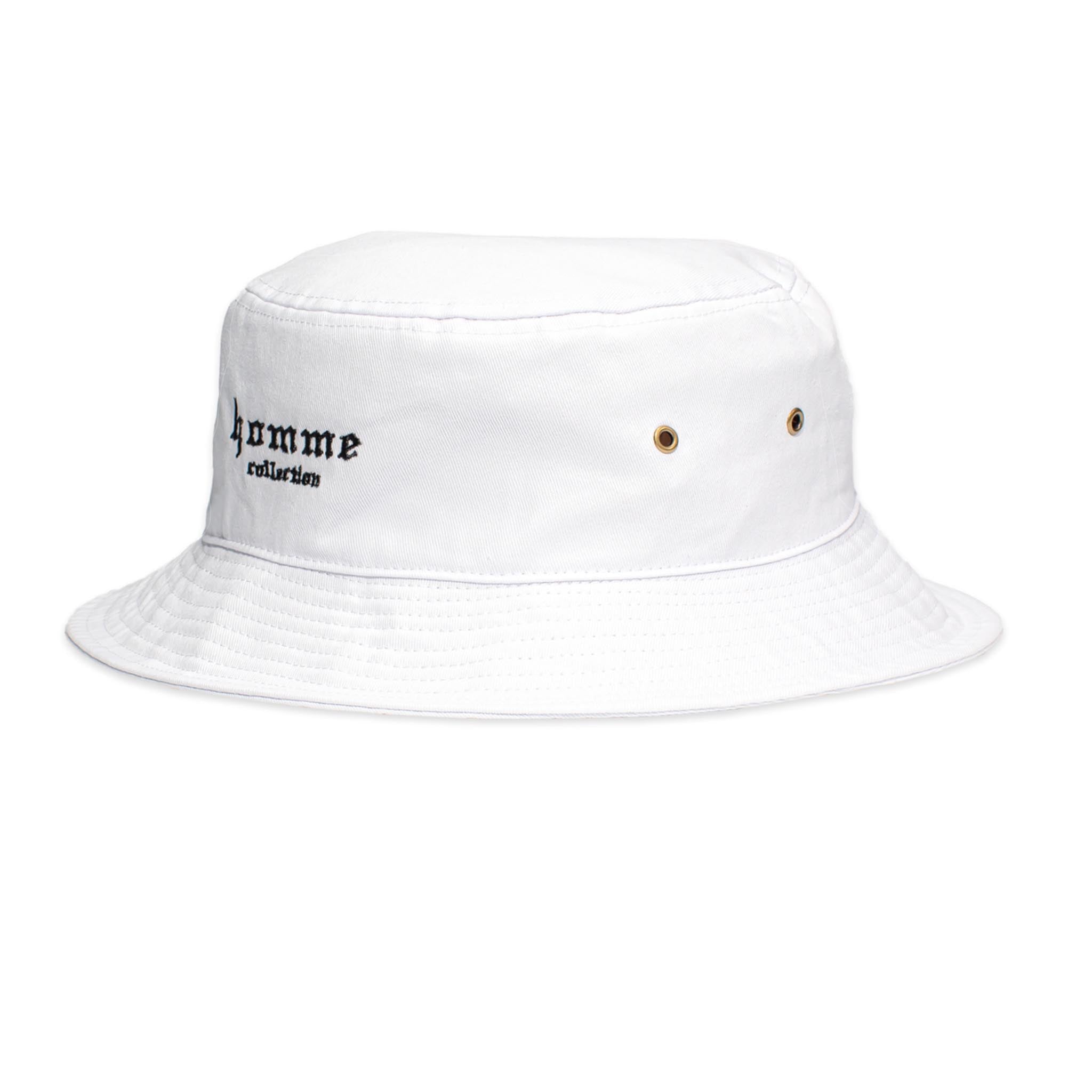 HOMME+ Collection Bucket Hat White