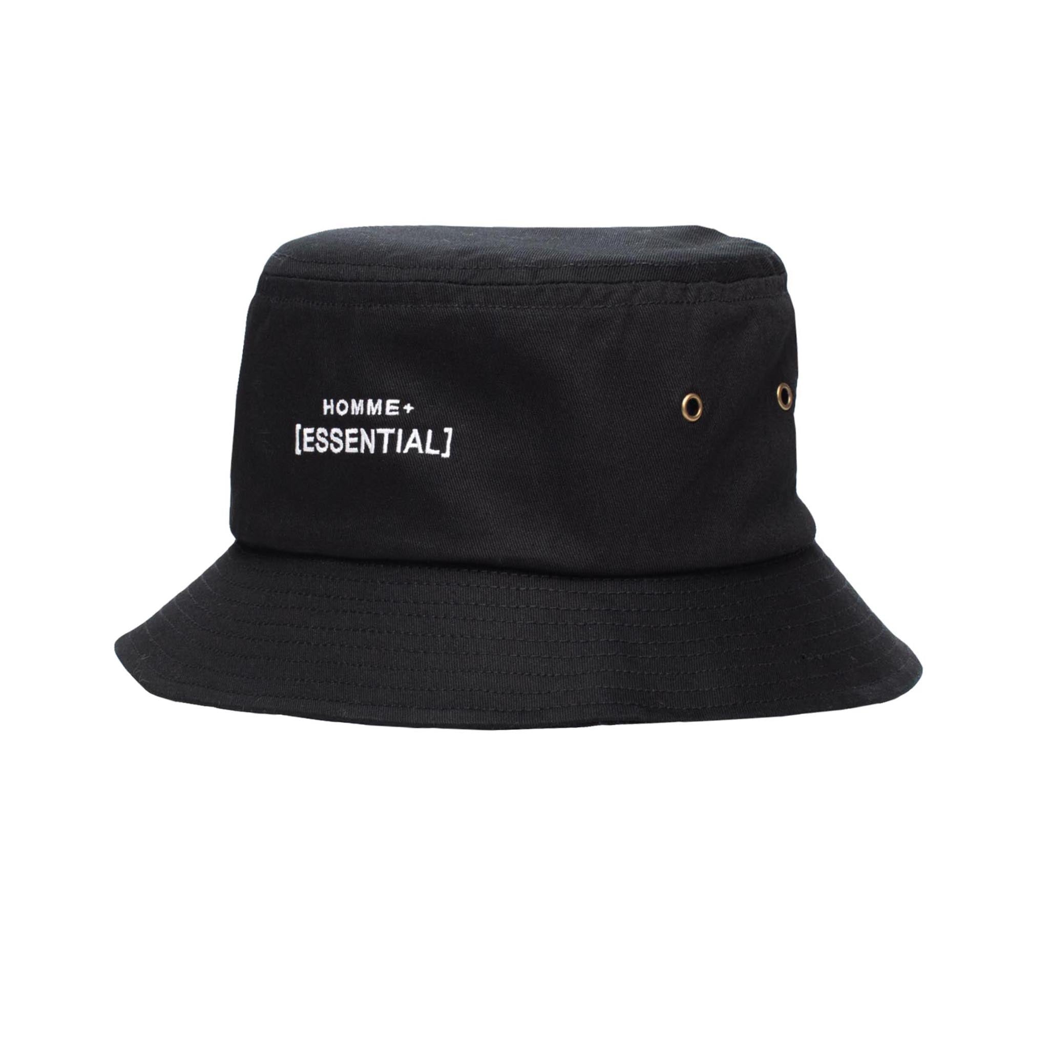 HOMME+ ESSENTIAL Bucket Hat Black/White