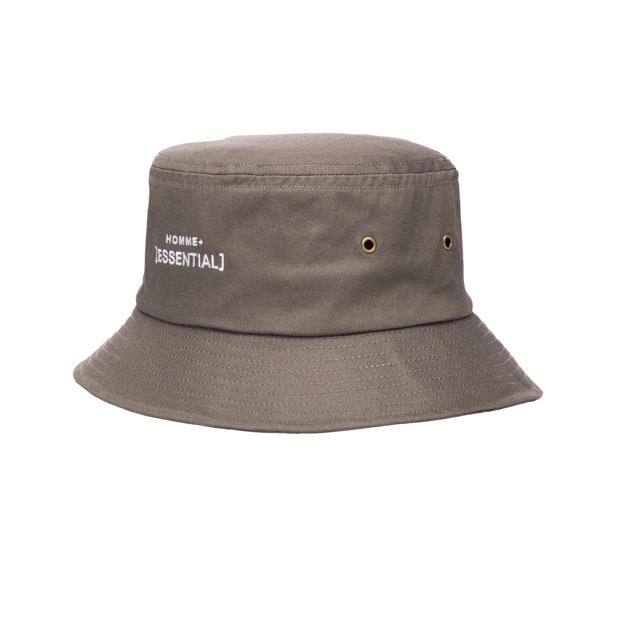 HOMME+ ESSENTIAL Bucket Hat Charcoal/White