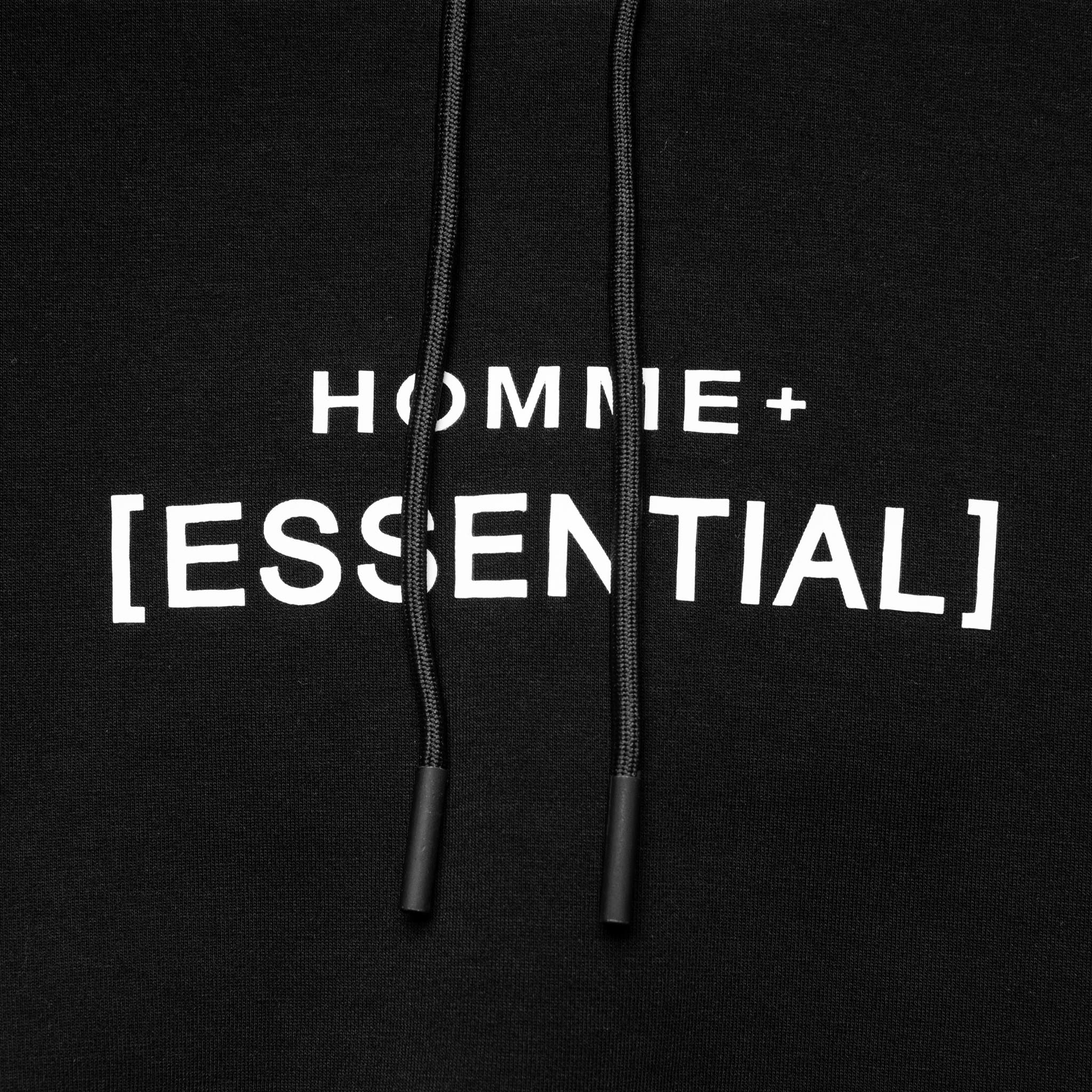 HOMME+ Lightweight  'ESSENTIAL' Hoodie Black