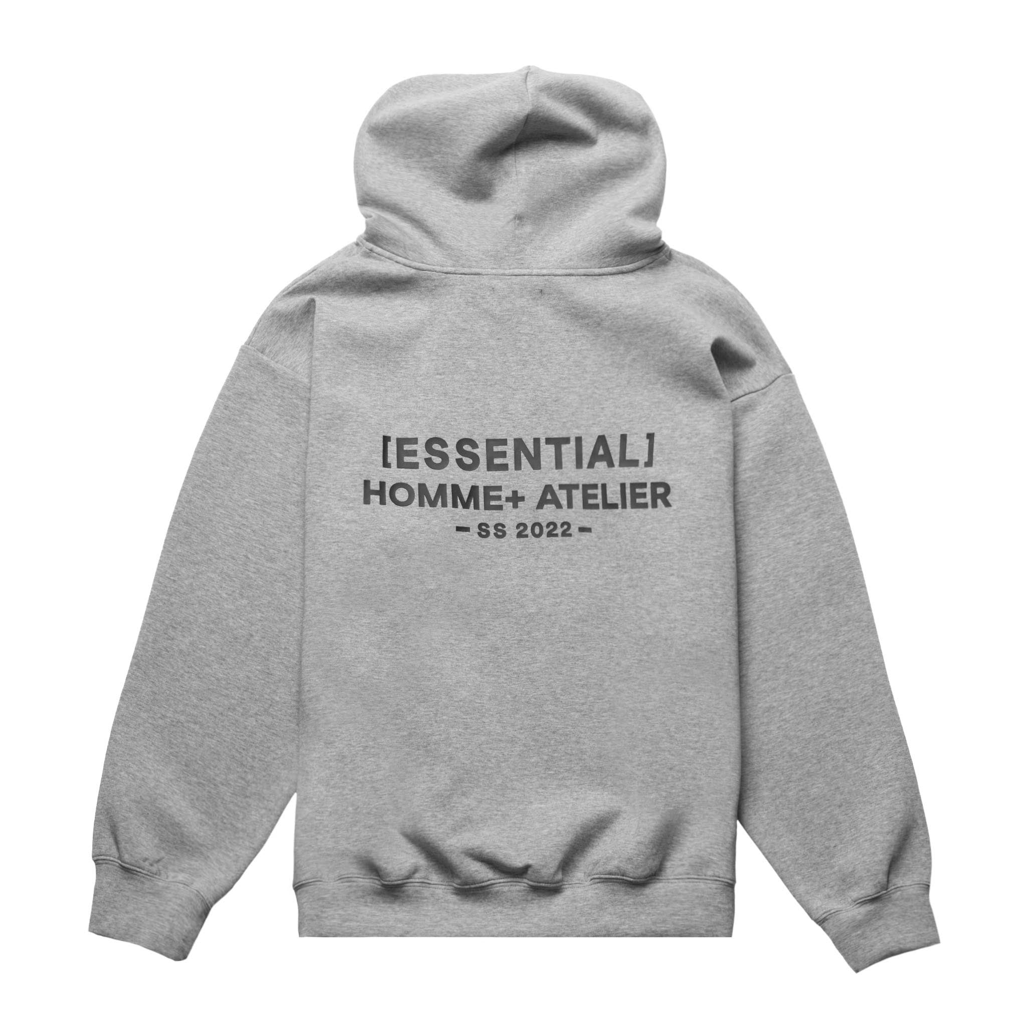 HOMME+ Lightweight  'ESSENTIAL' Hoodie Grey