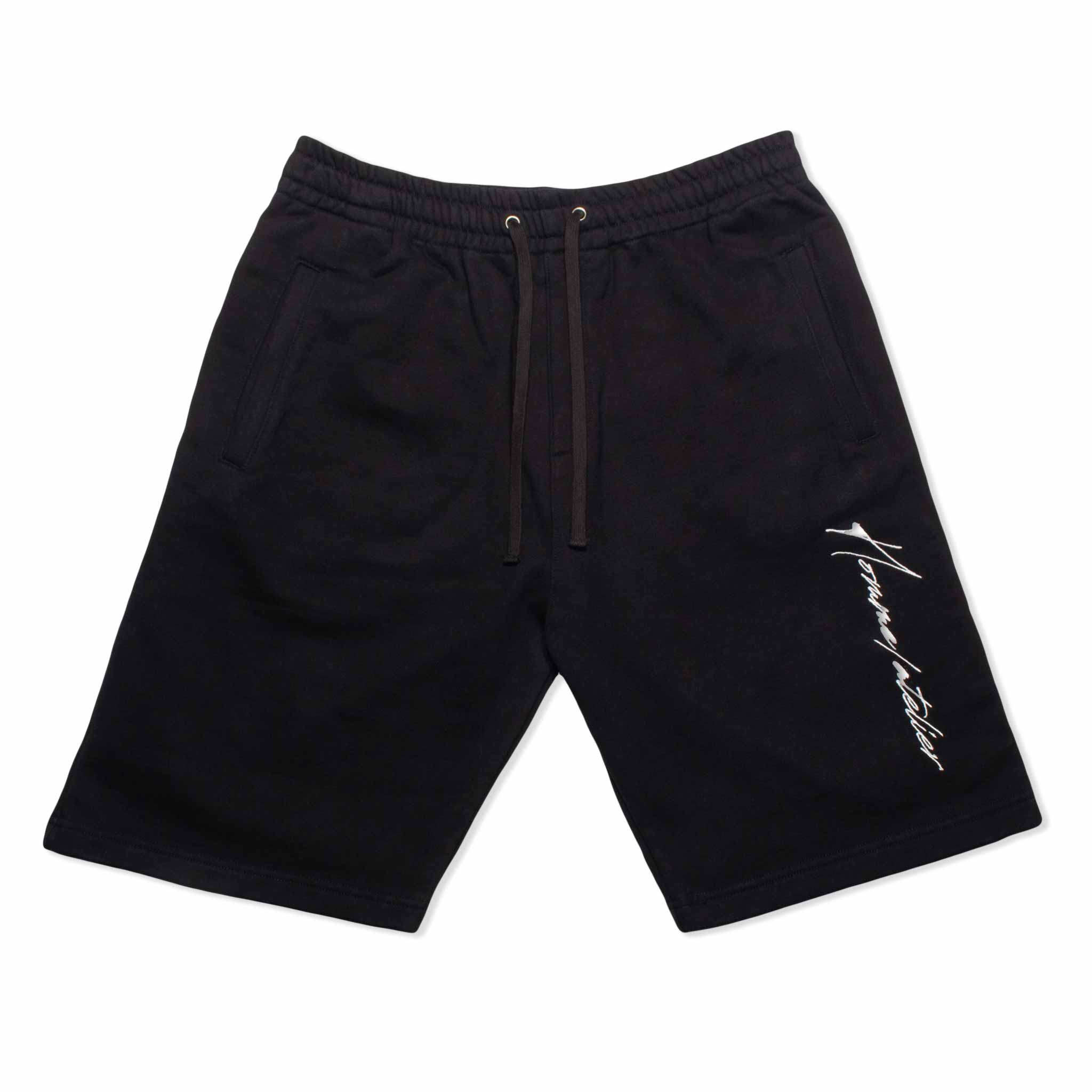 HOMME+ Embroidery Shorts Black