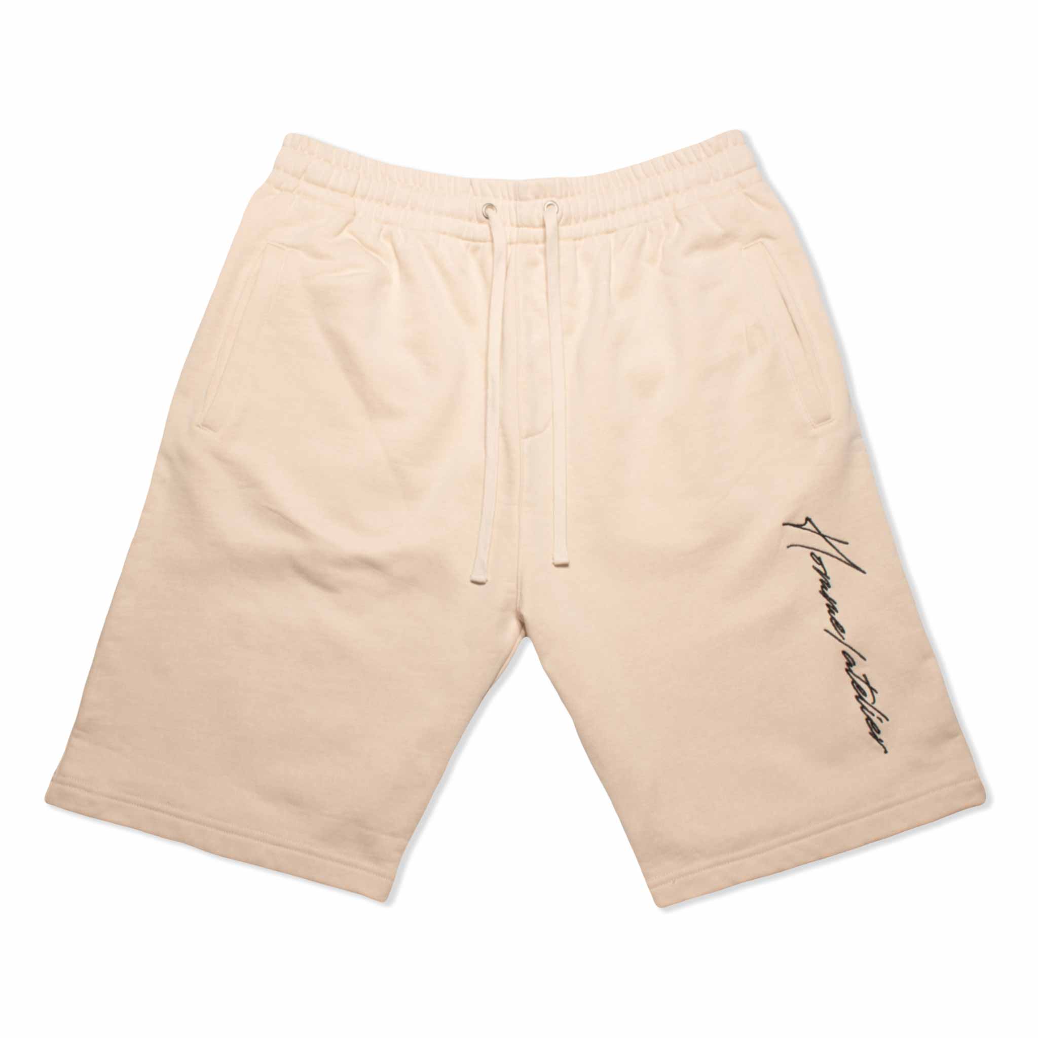 HOMME+ Atelier Embroidery Shorts Light Beige