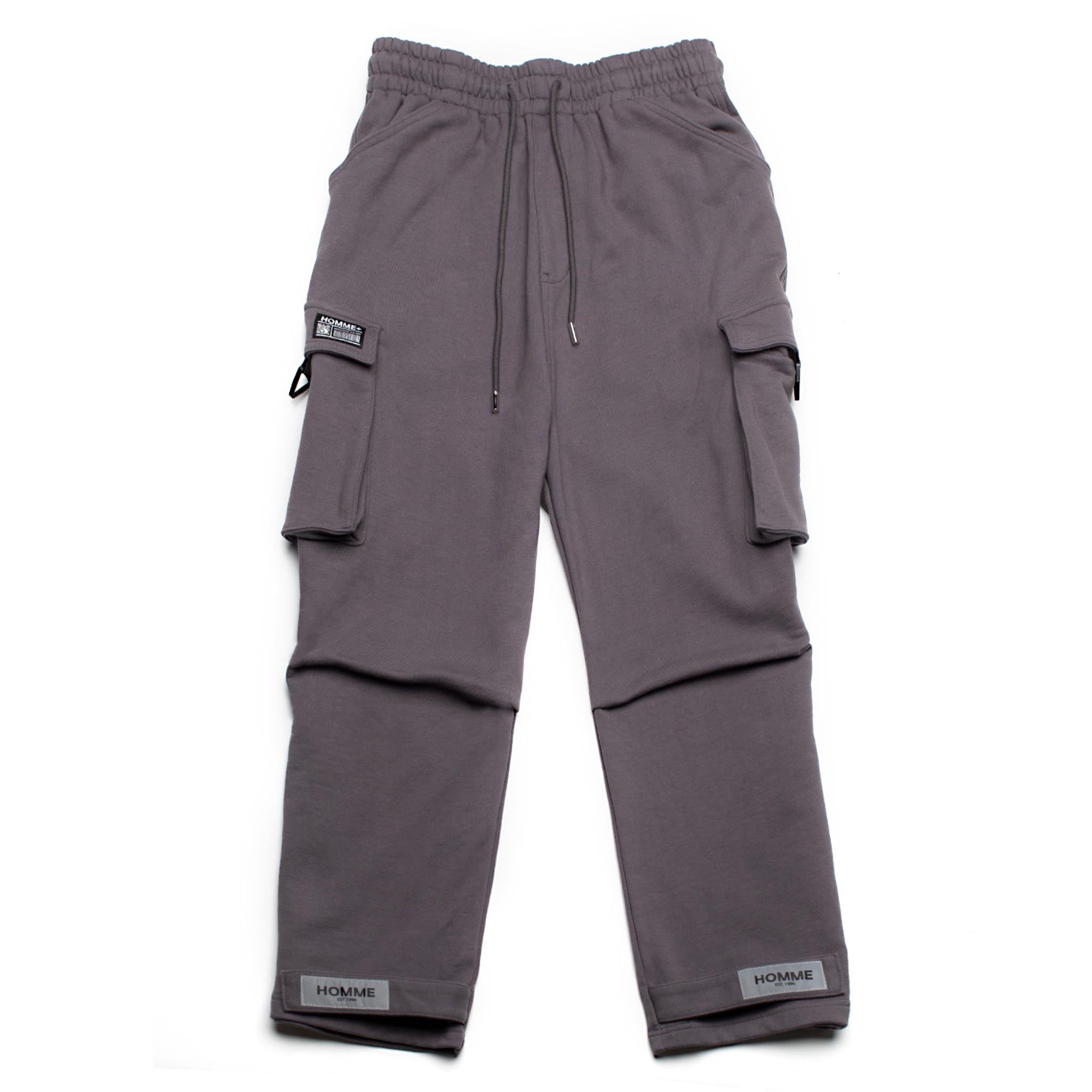 HOMME+ Knit Cargo Pants Charcoal