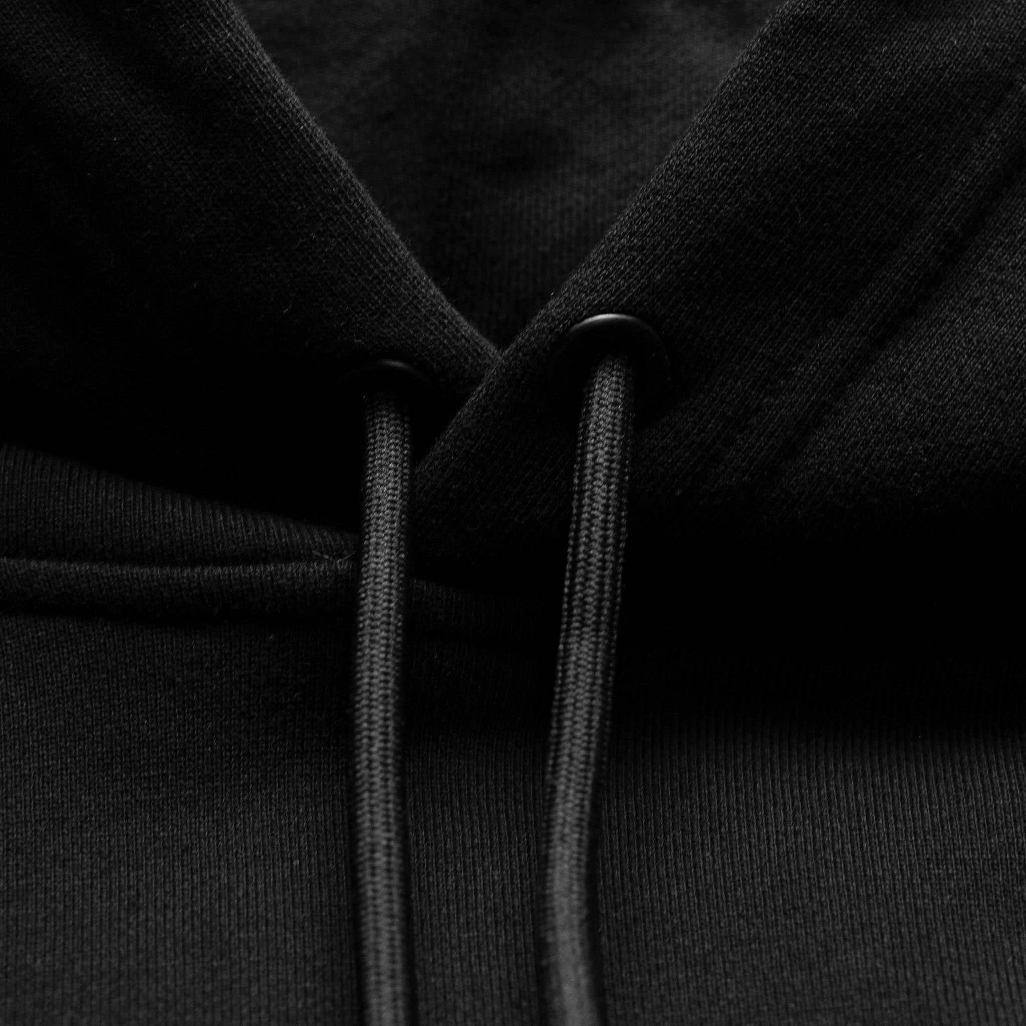 HOMME+ Rubber Patch Hoodie Black