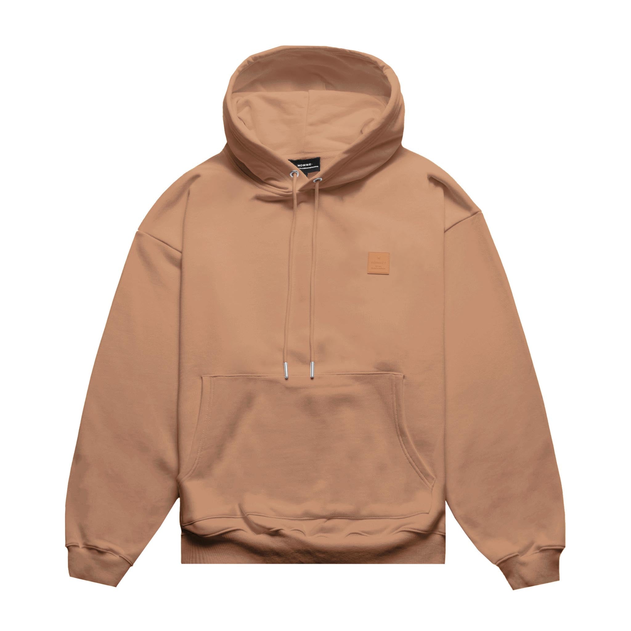 HOMME+ Rubber Patch Hoodie Caramel