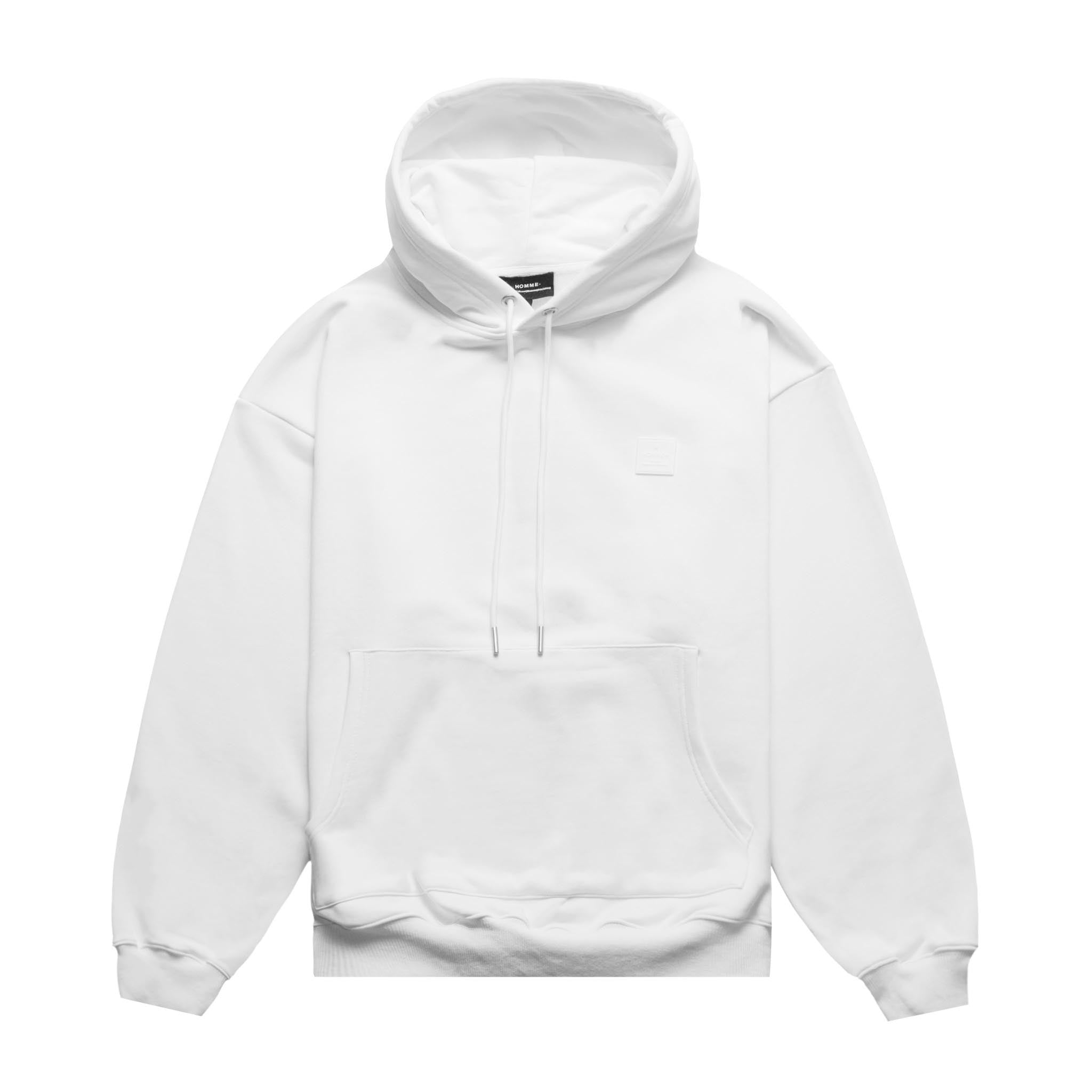 HOMME+ Rubber Patch Hoodie White