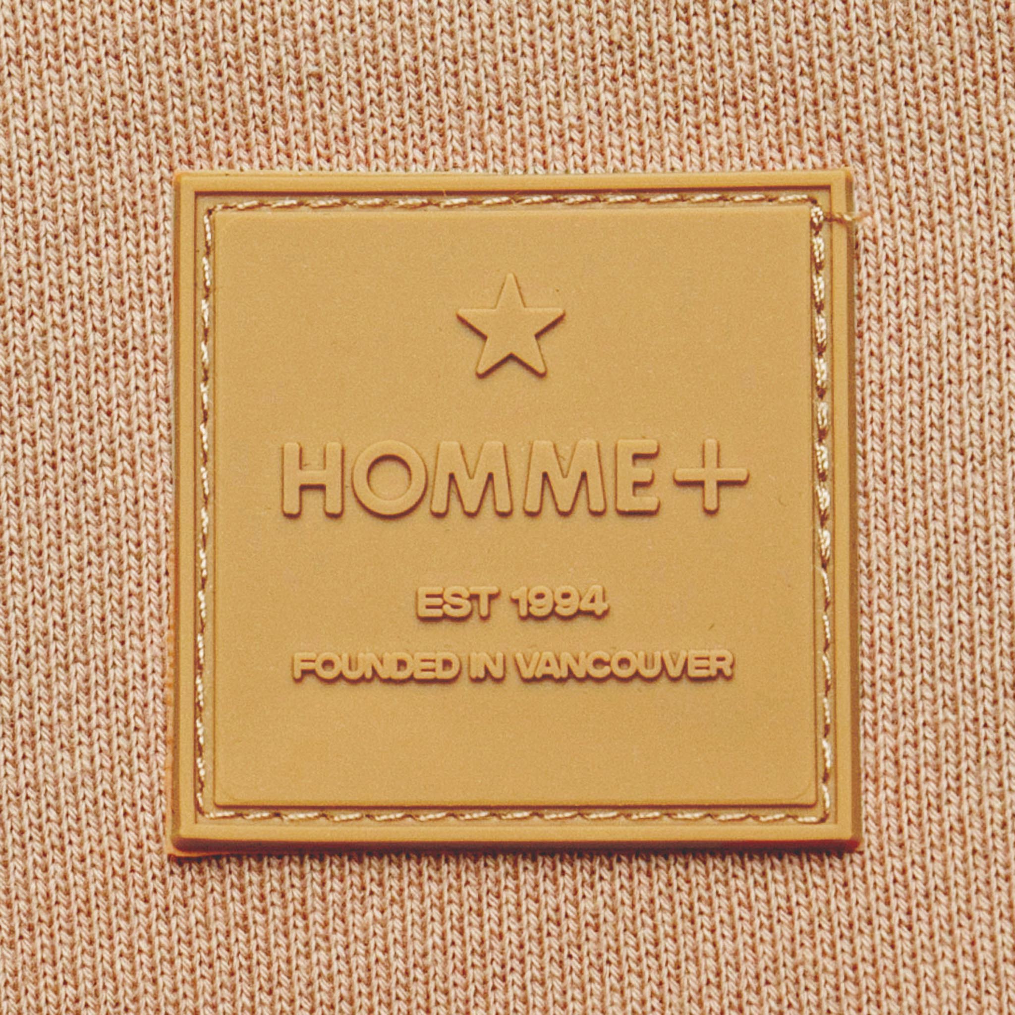 HOMME+ Rubber Patch Shorts Caramel