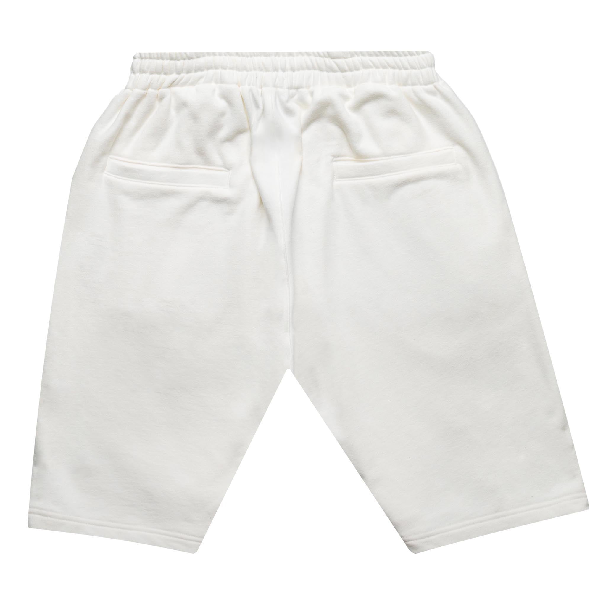 HOMME+ Rubber Patch Shorts White