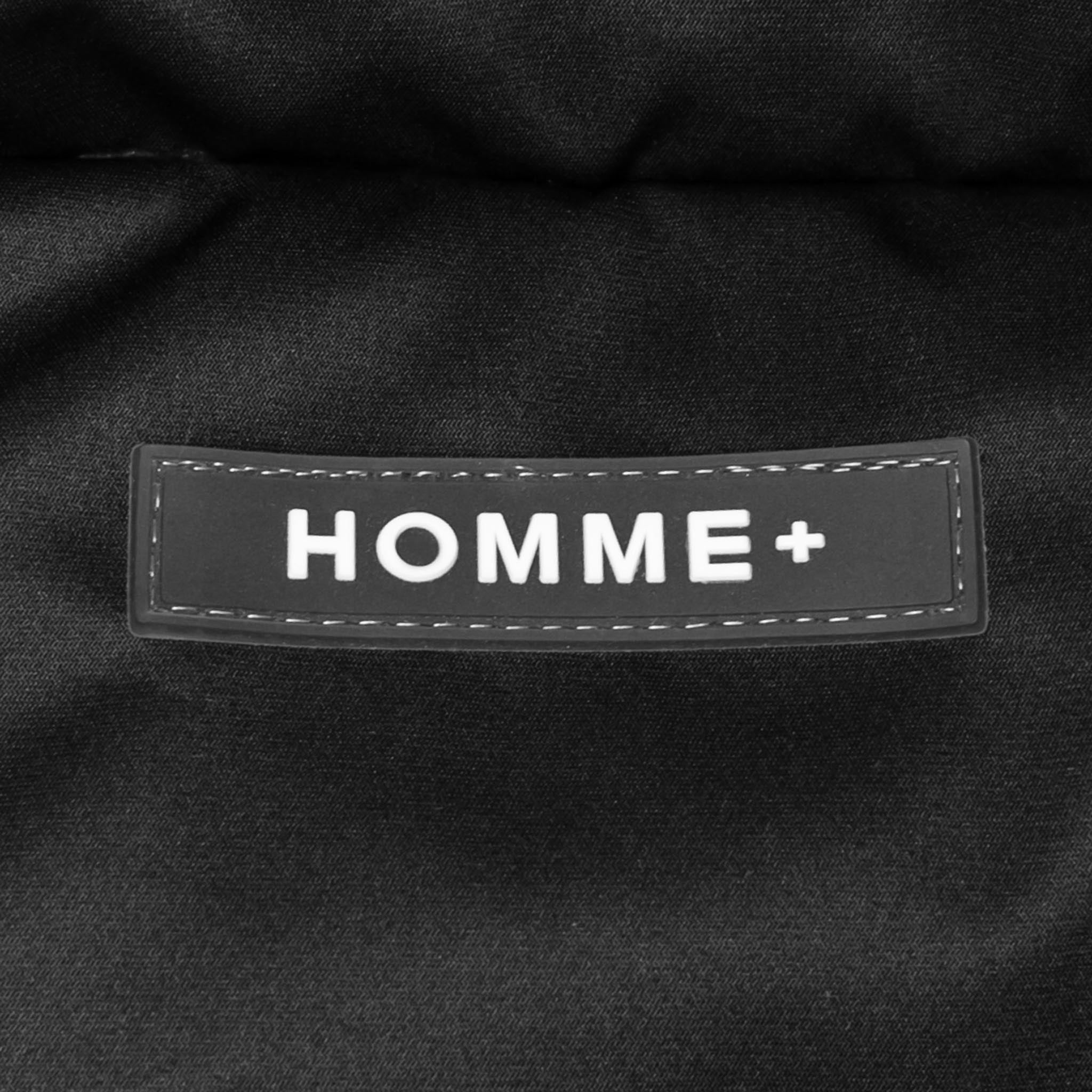 HOMME+ Short Puffer Black/Black Patch