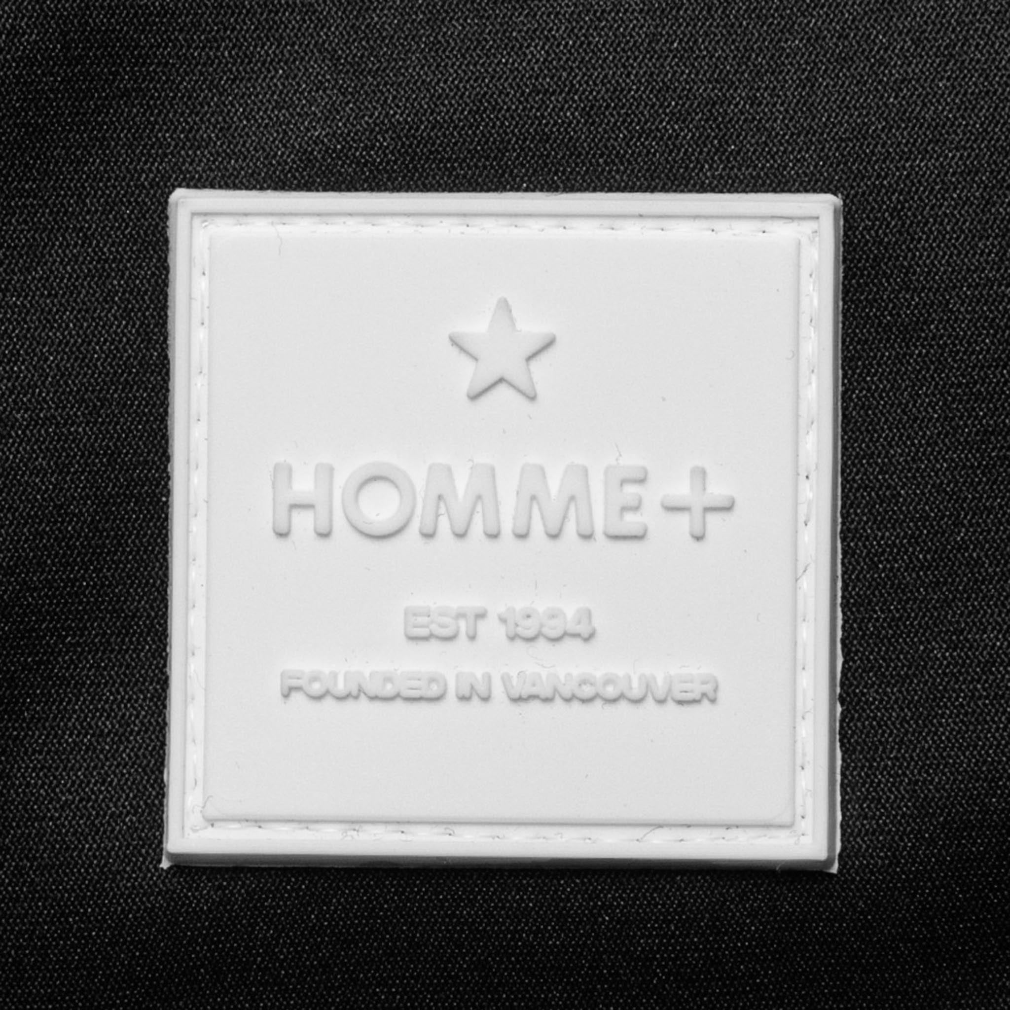 HOMME+ Short Puffer Black/White Patch