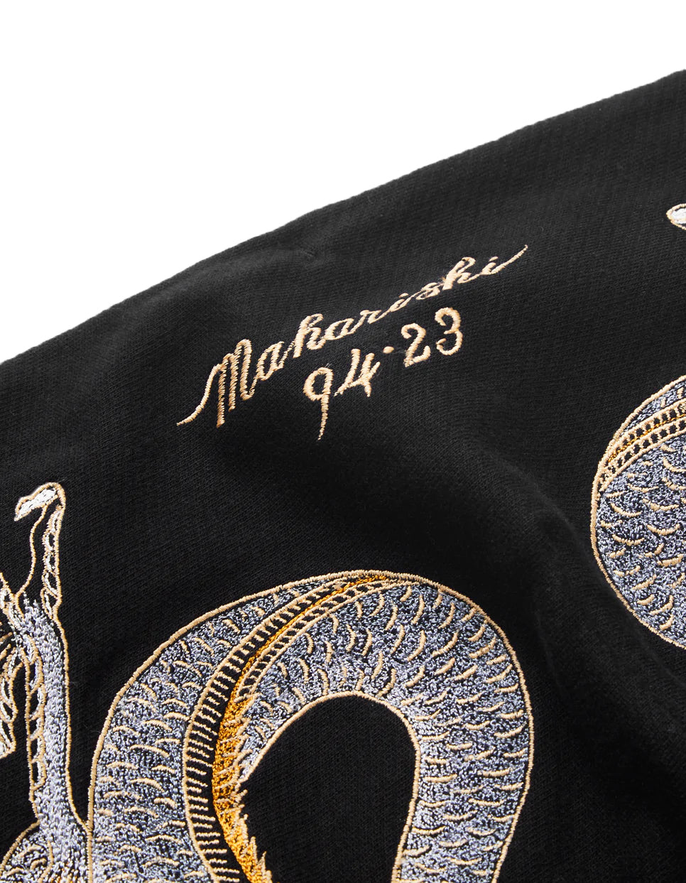 Maharishi Dragon Embroidered Hooded Sweat Golden Black