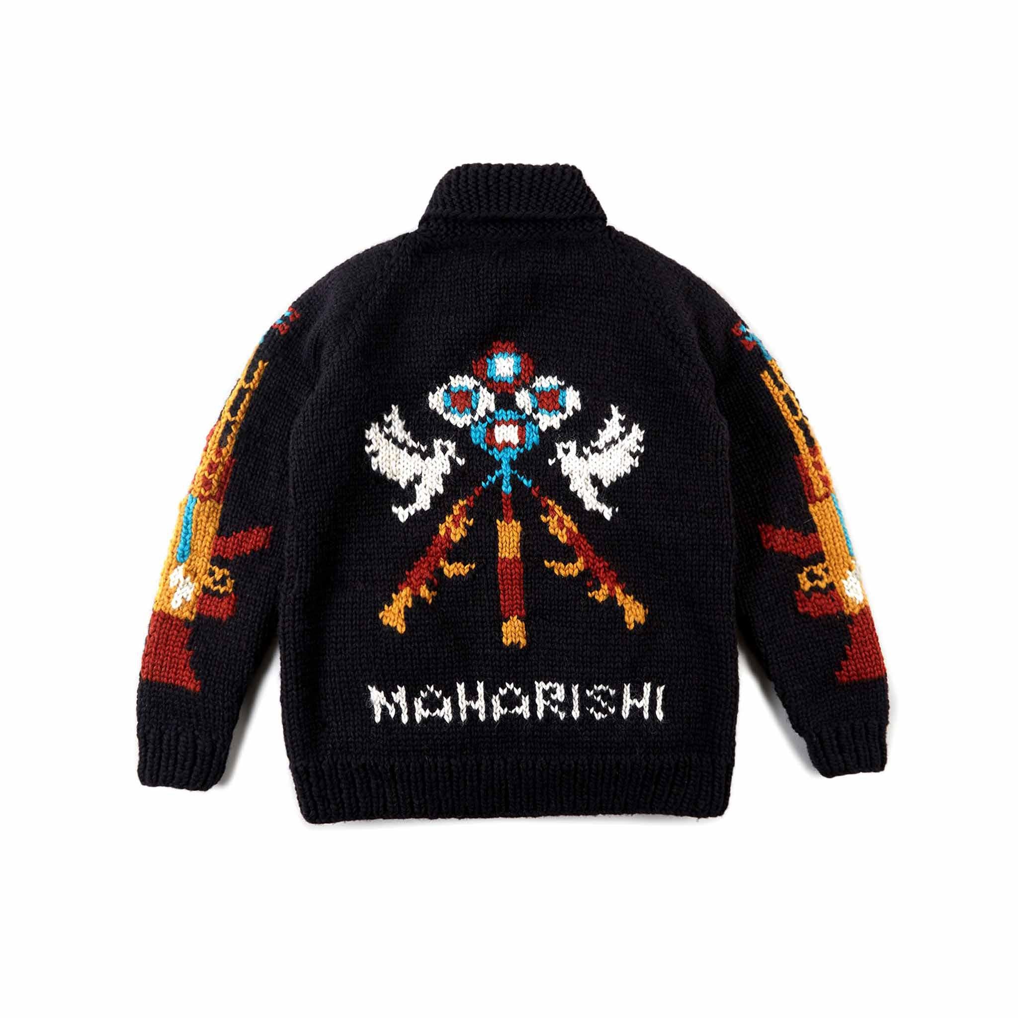 Maharishi Anti-War Cowichan Sweater Black