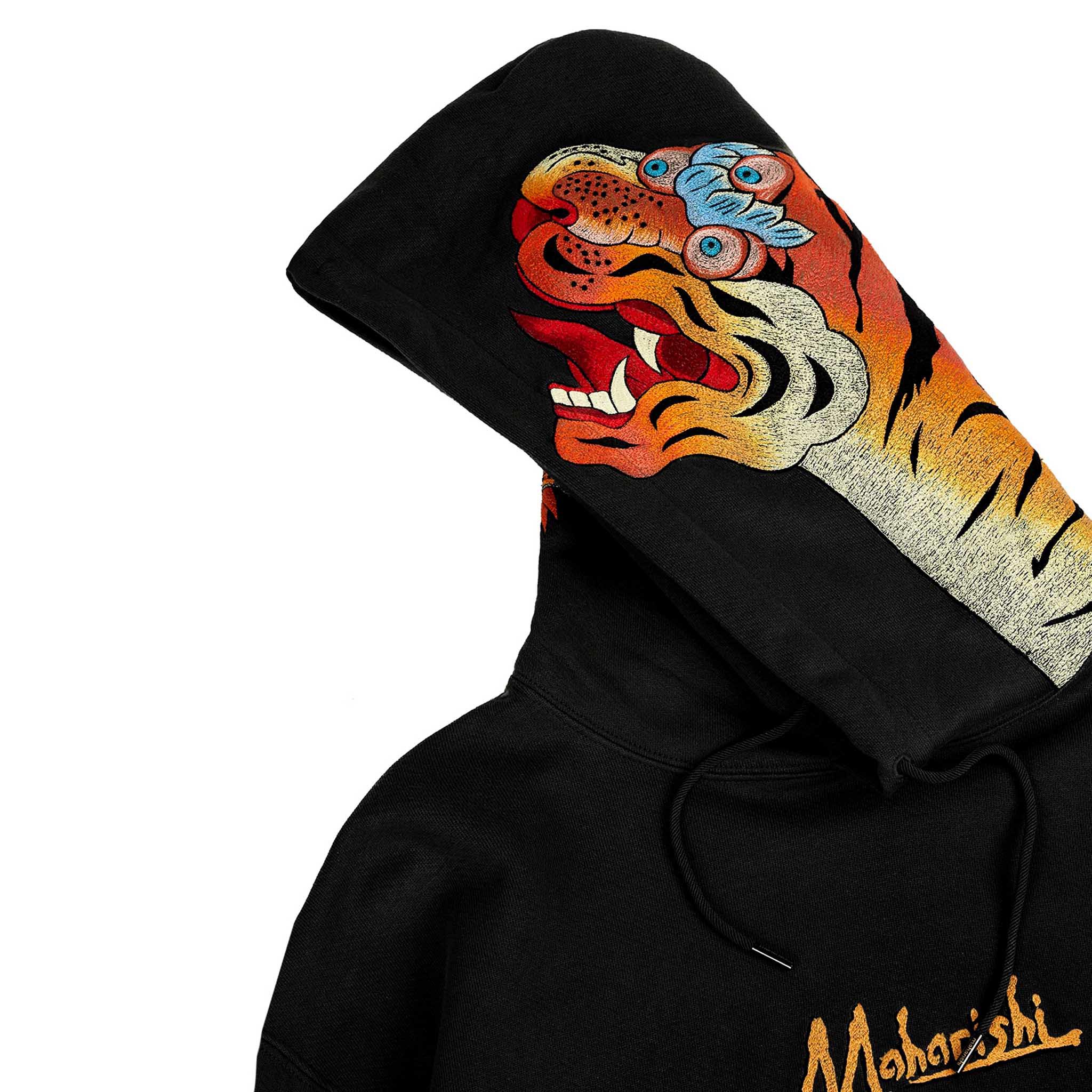 Maharishi Pearl Tiger Hooded Sweat Black