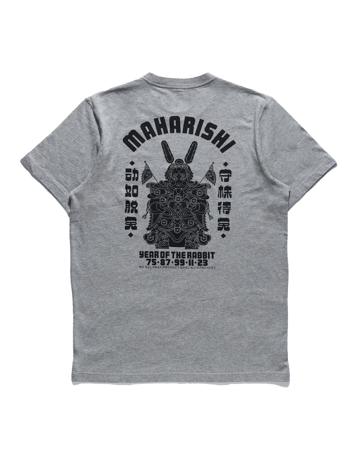 Maharishi Water Rabbit T-Shirt Grey Marl
