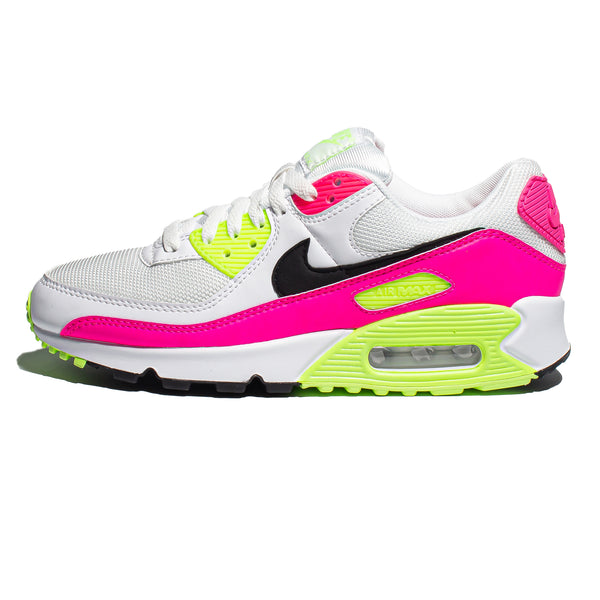 T nis de corrida feminino Nike Air Max 90 Ct1030-100, White/Black-pink  Blast-ghost Green, 6