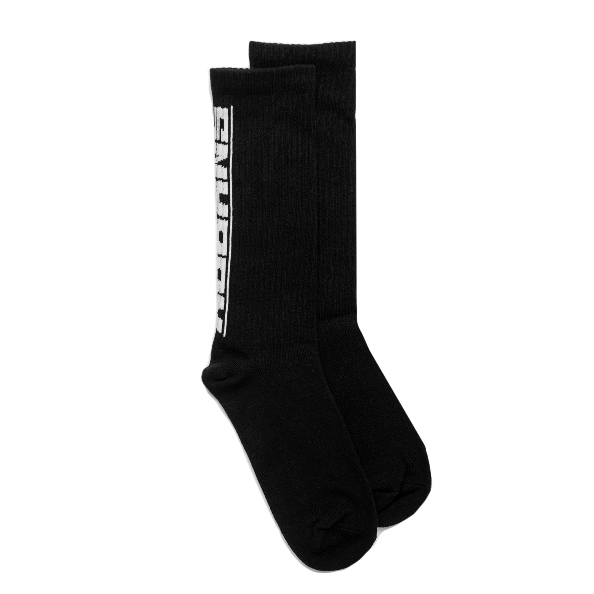 Sneakerbox 'REDLINE' Crew Socks Black
