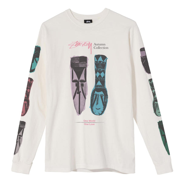 Stussy Autumn Masks Long Sleeve Tee Natural | SNEAKERBOX