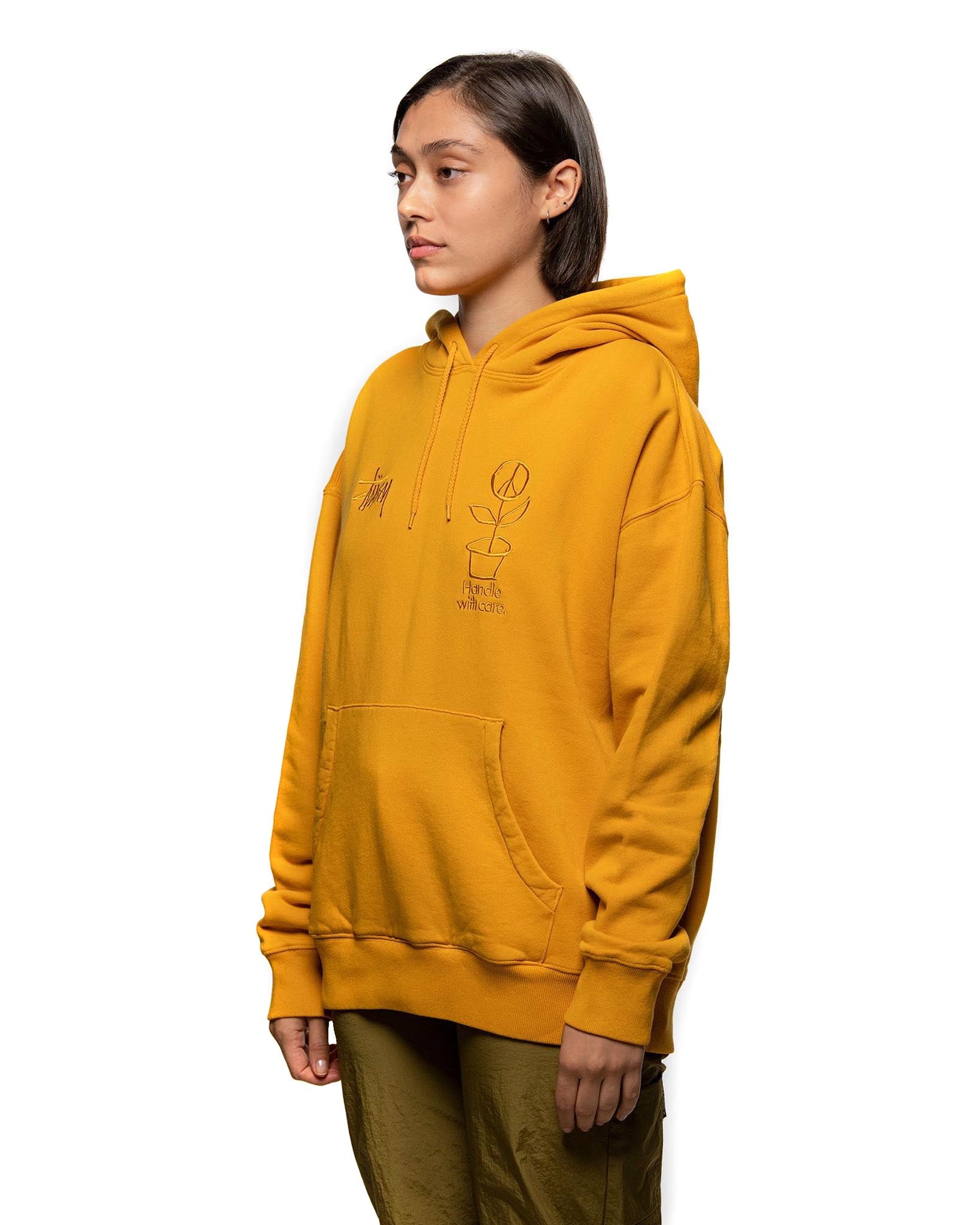 Stussy Care Hoodie Gold