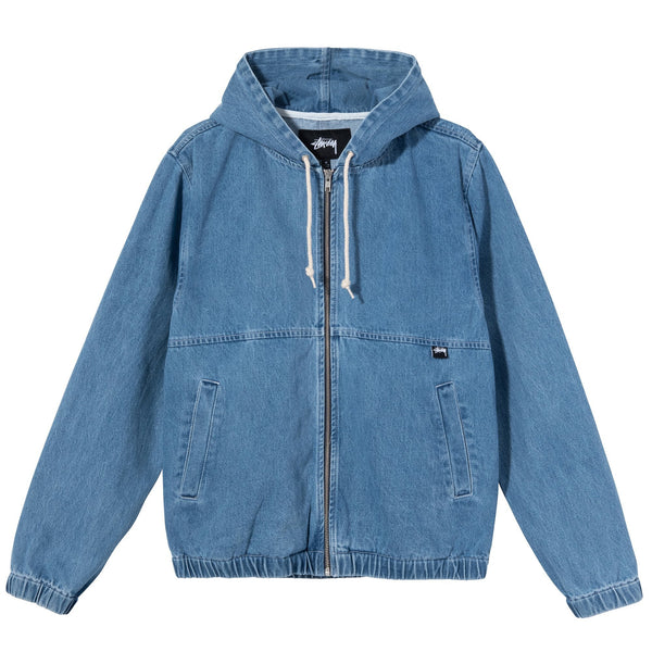 『stussy』ZIP WORK JACKET DENIM Stussy Denim Zip Work Jacket Beach Wash Men's - SS24 - US