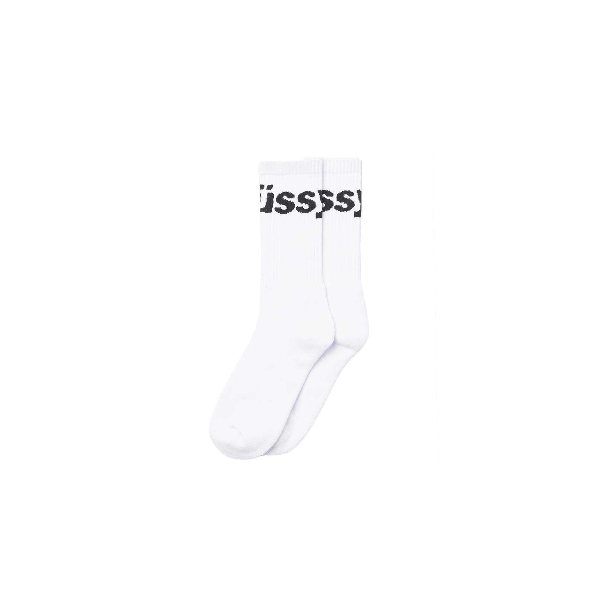 Stussy Jacquard Logo Socks White