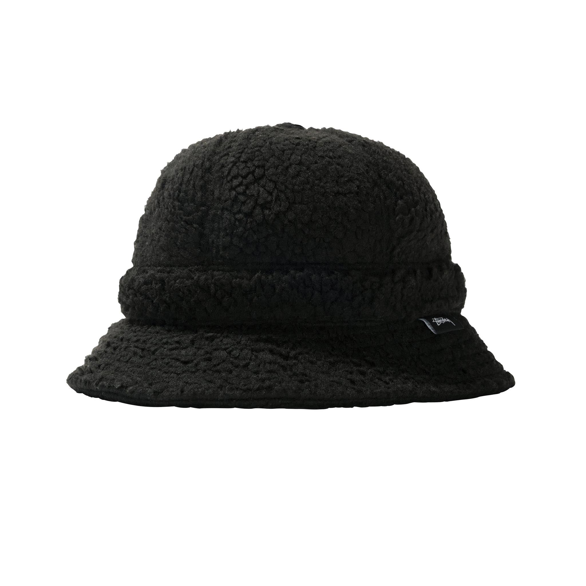 Stussy Sherpa Fleece Bell Bucket Hat Black