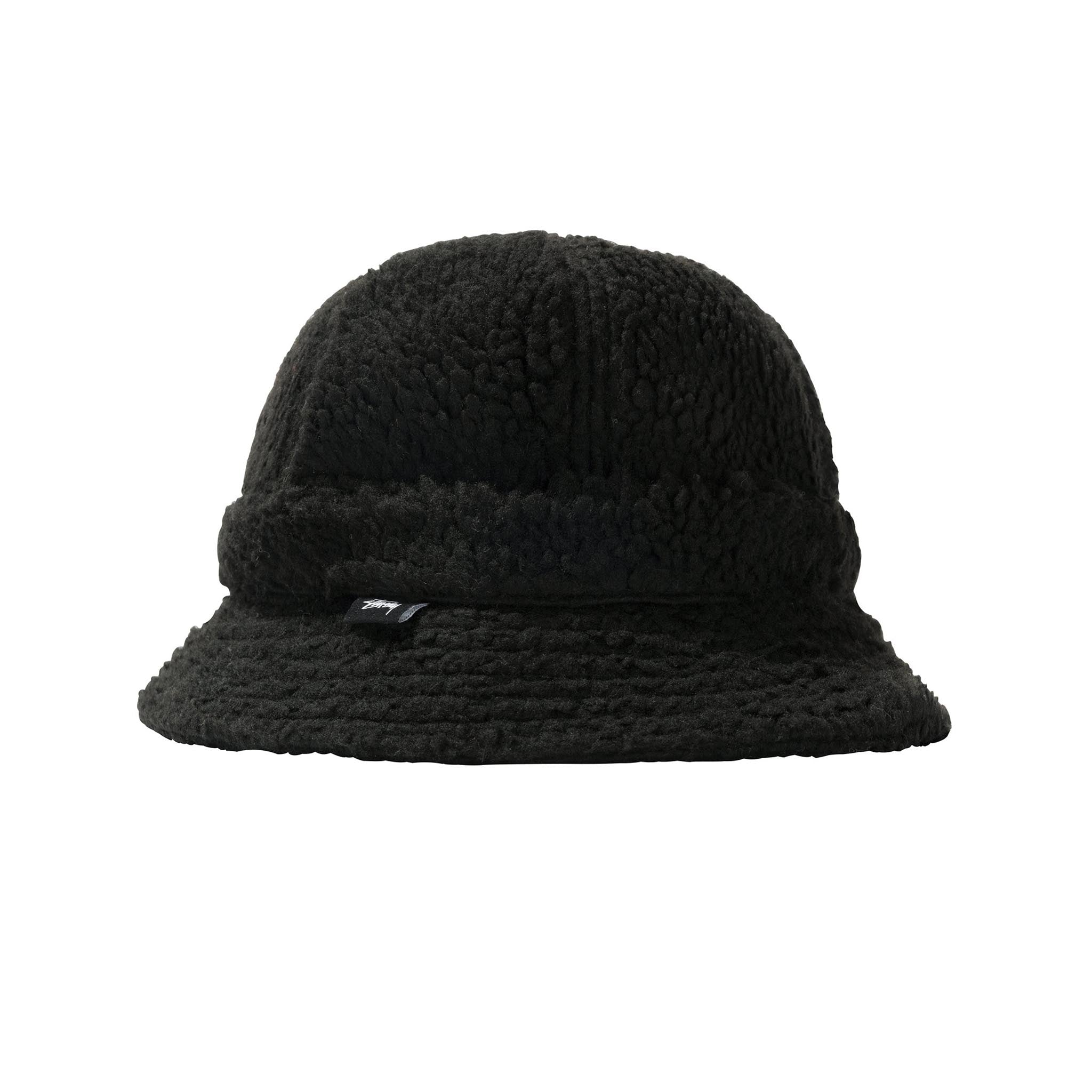 Stussy Sherpa Fleece Bell Bucket Hat Black