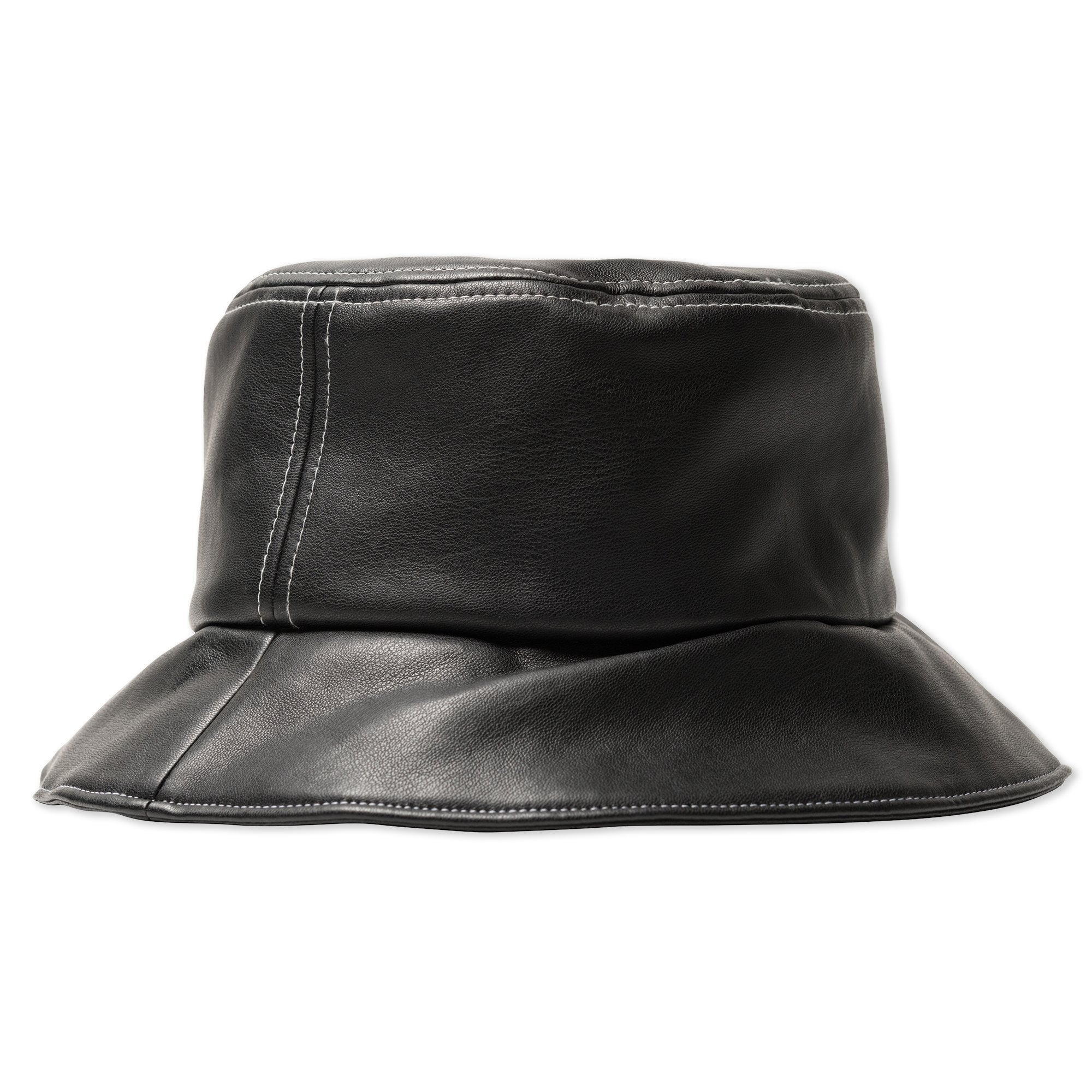 Stussy PU Contrast Stitch Bucket Hat Black