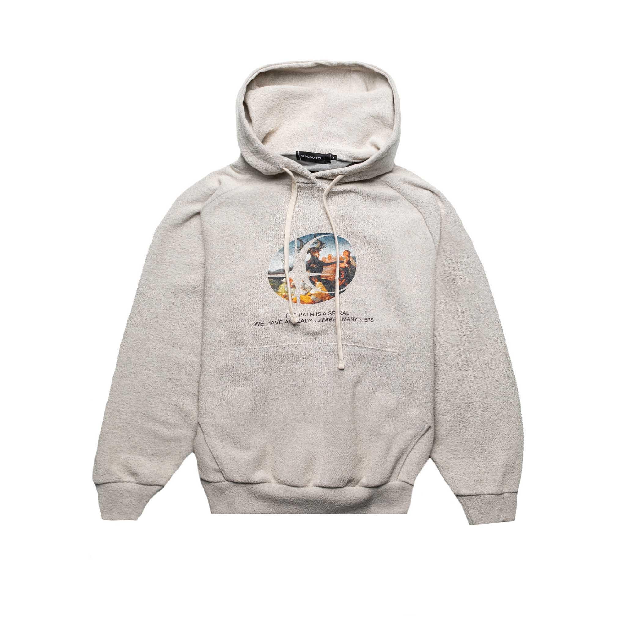 Sunday Off Club Artwork Inside-Out French Terry Hoodie Grey