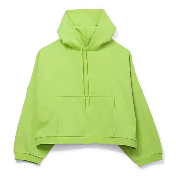 Neon green hotsell cropped hoodie