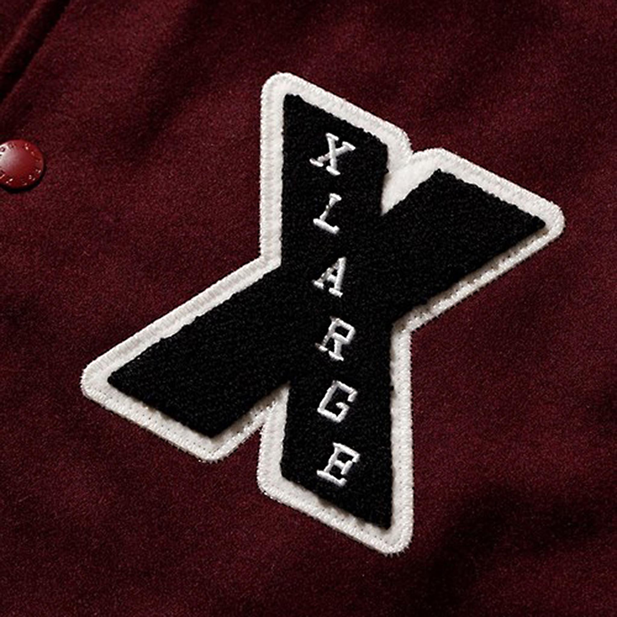 XLARGE OG Varsity Jacket Burgundy & SNEAKERBOX